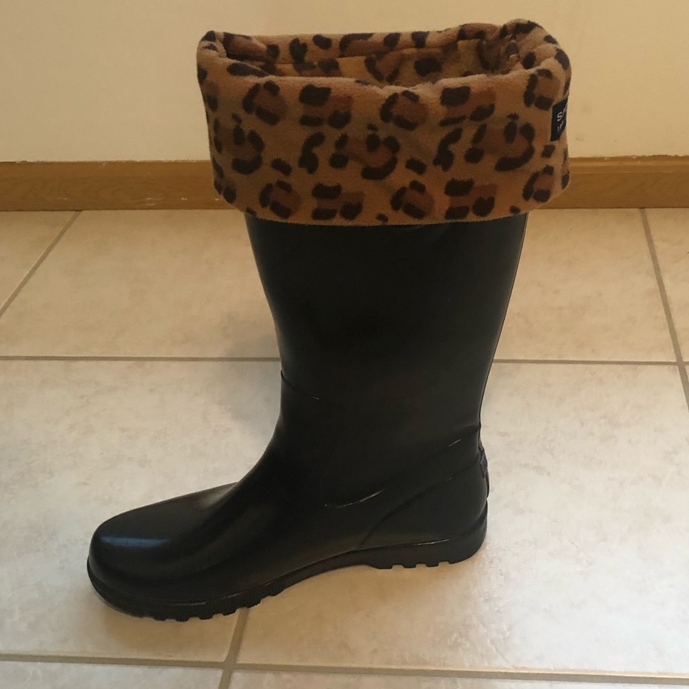 Authentic Sperry Top Sider Tall Rain Boot, Size 10 - image 1